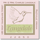 Name Doodles - Square Address Labels/Stickers (Mina Pink)